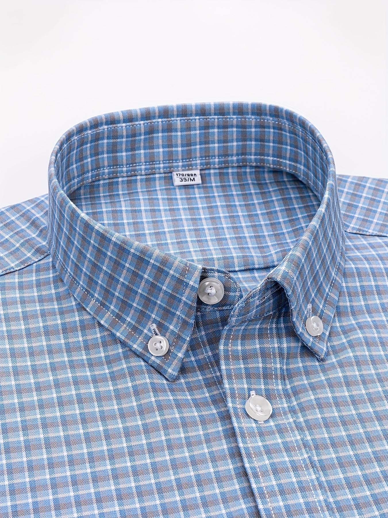 Chemise décontractée à carreaux pour homme, style week-end, manches longues, coupe régulière - Image 9