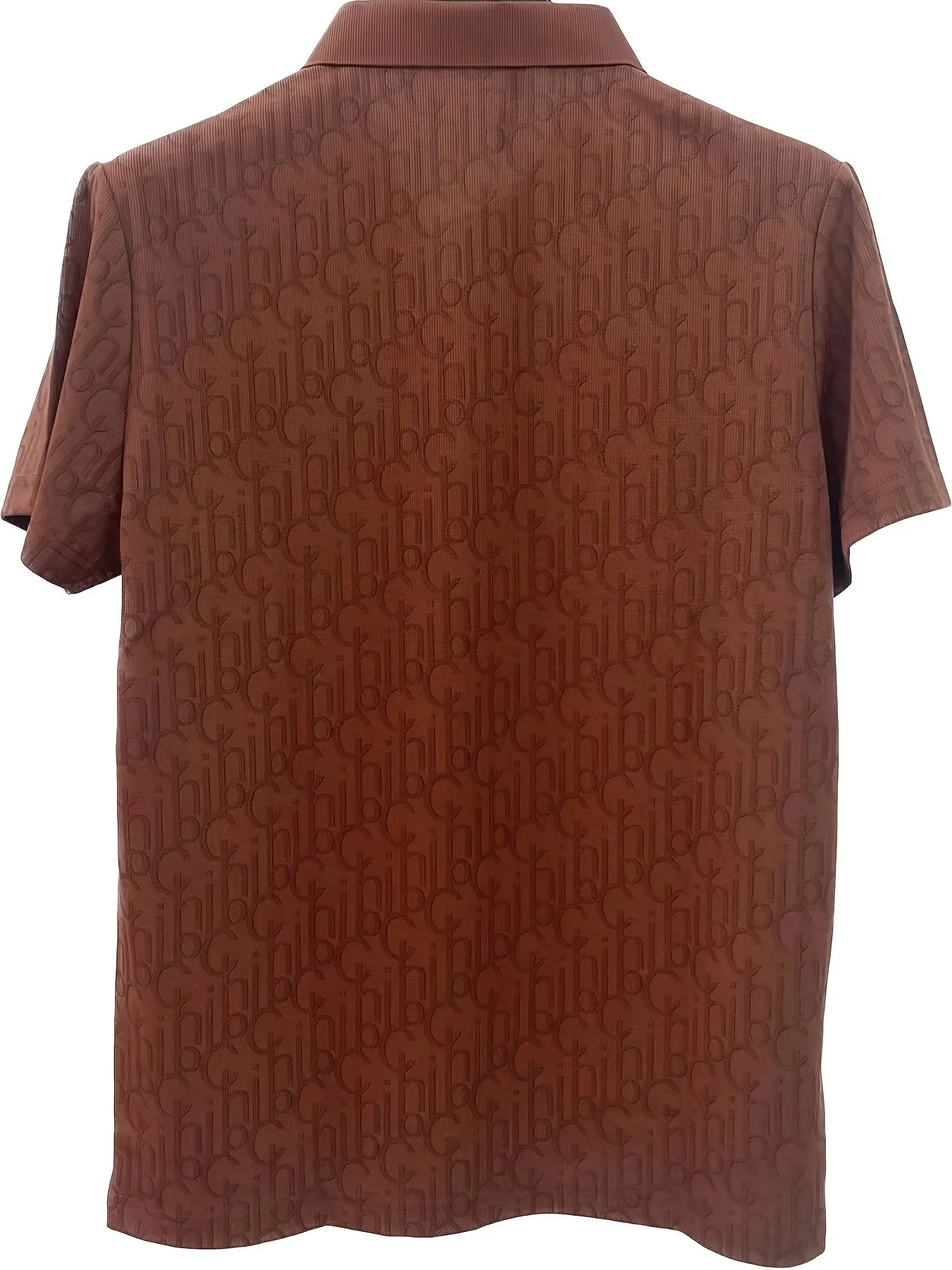 Chemise décontractée à col classique pour homme – Style moderne avec motif alphabétique - Image 9