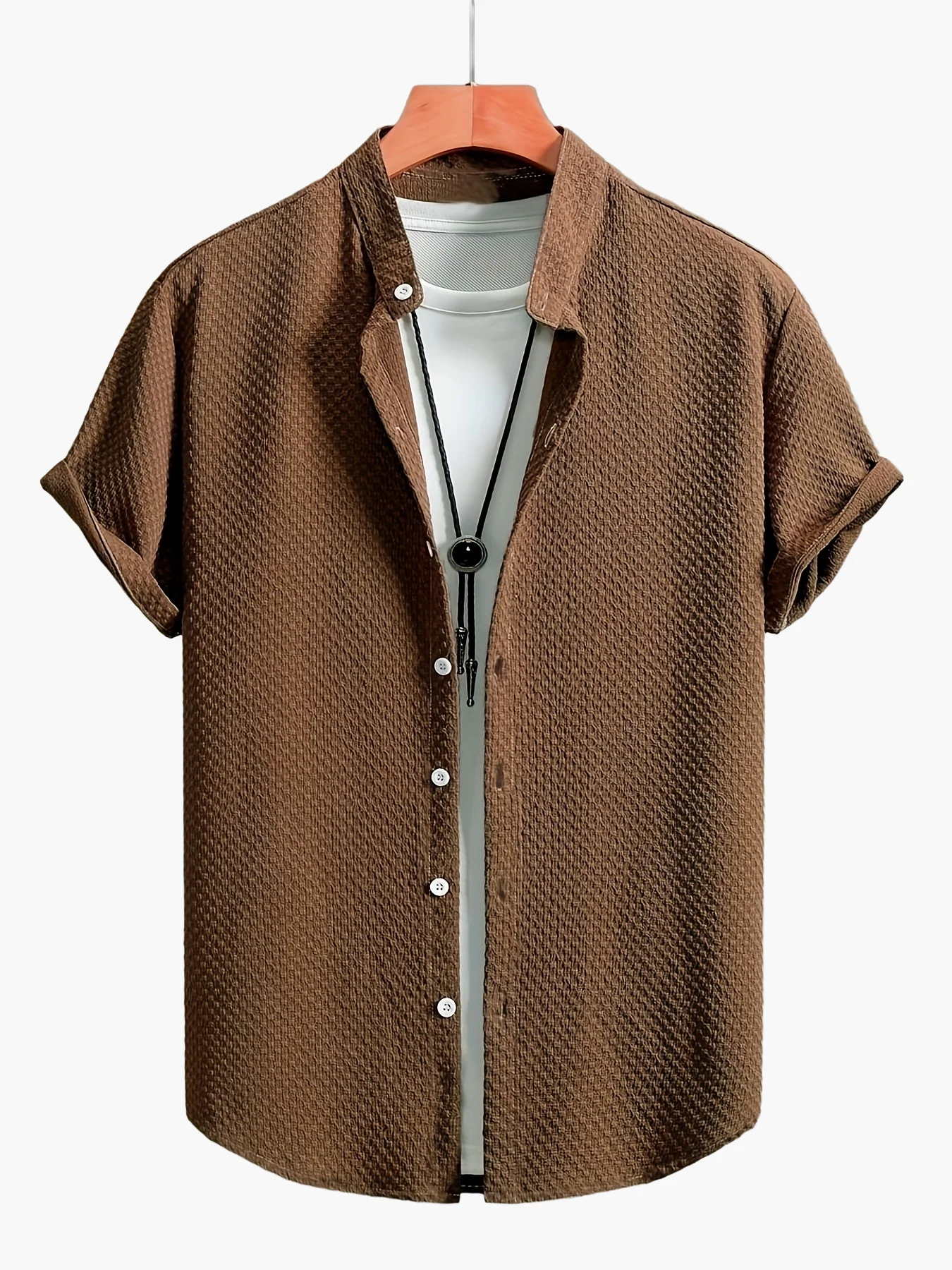Chemise décontractée homme manches courtes style été – tendance urbaine et polyvalente - Image 11