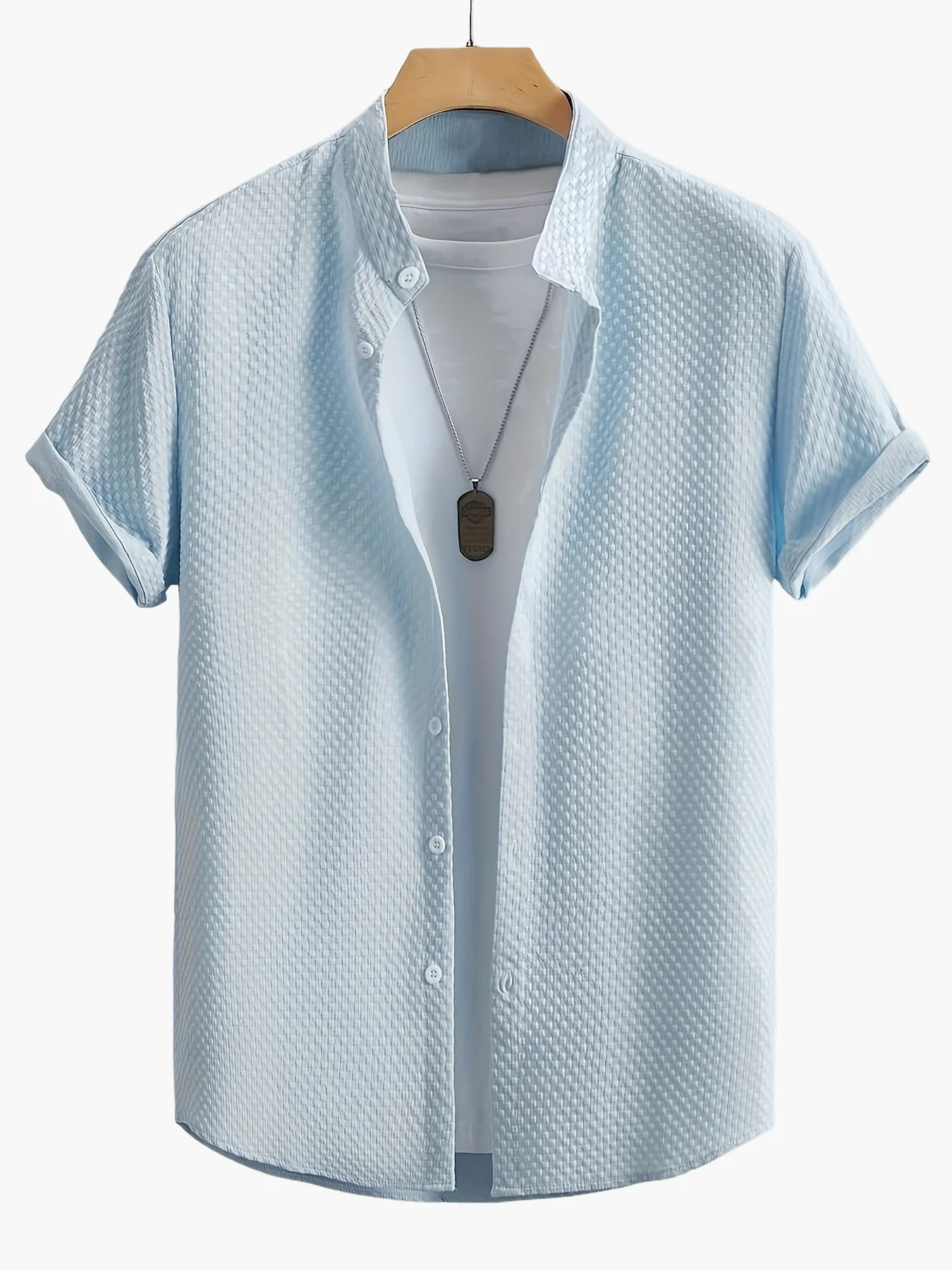 Chemise décontractée homme manches courtes style été – tendance urbaine et polyvalente - Image 13