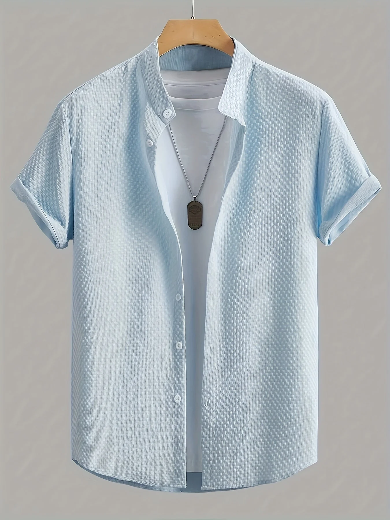 Chemise décontractée homme manches courtes style été – tendance urbaine et polyvalente - Image 2