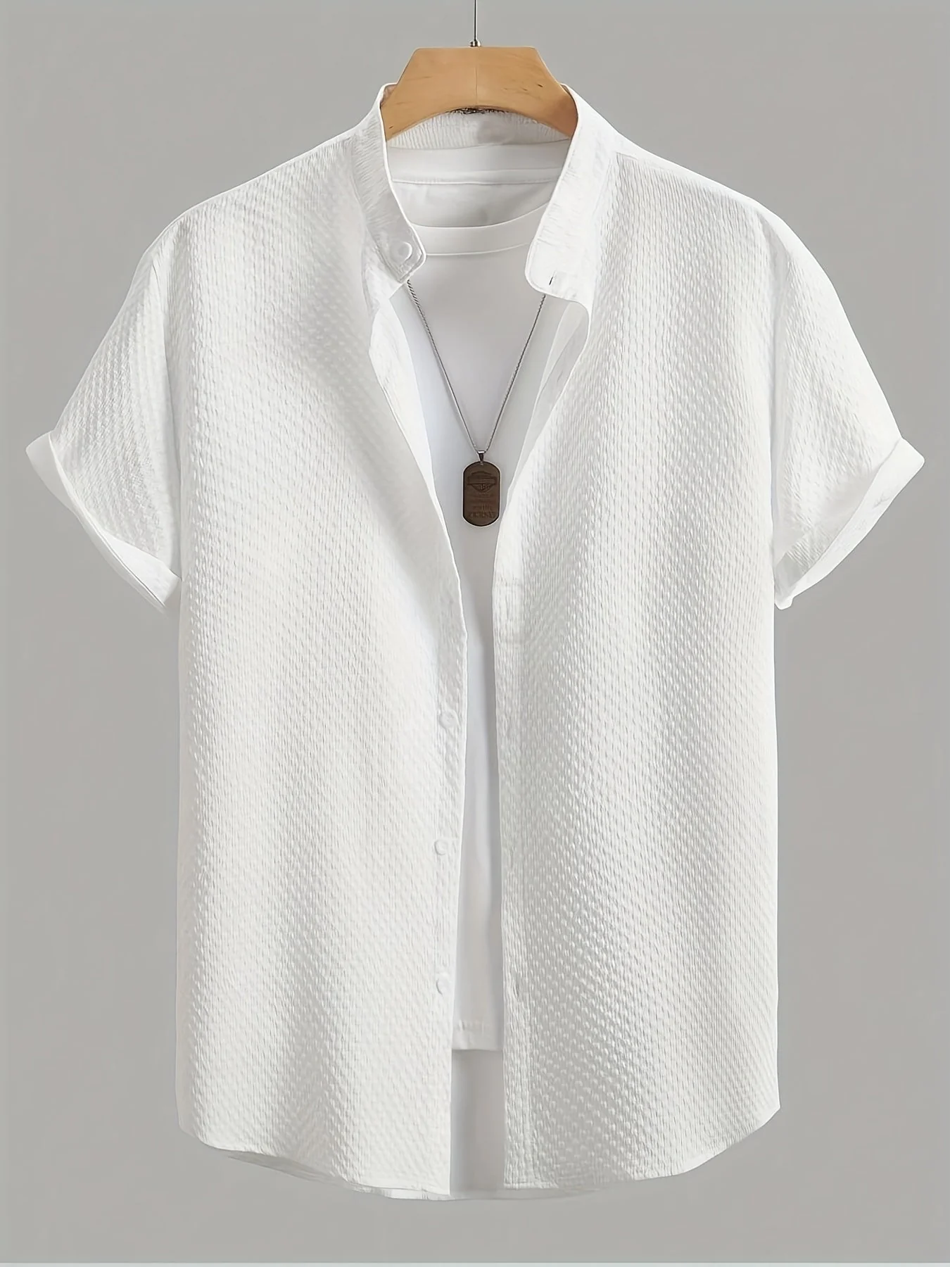 Chemise décontractée homme manches courtes style été – tendance urbaine et polyvalente - Image 3