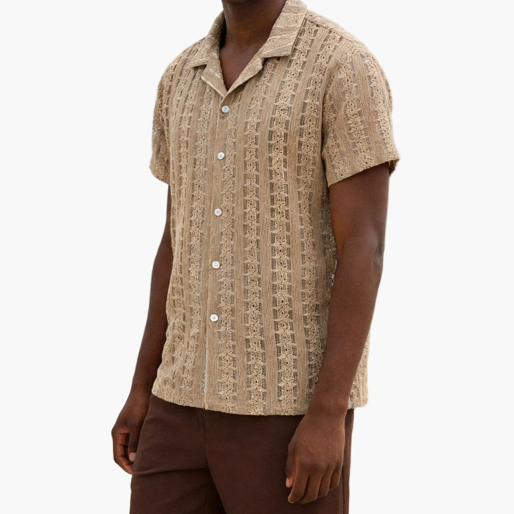 Chemise décontractée homme style bohème à manches courtes pour les vacances plage - Image 10