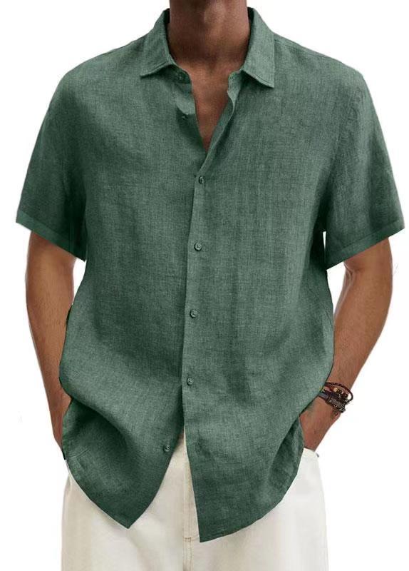 Chemise Décontractée Homme Style Japonais Manches Courtes Été - Image 7