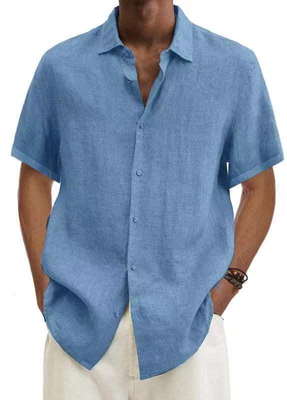 Chemise Décontractée Homme Style Japonais Manches Courtes Été - Image 8