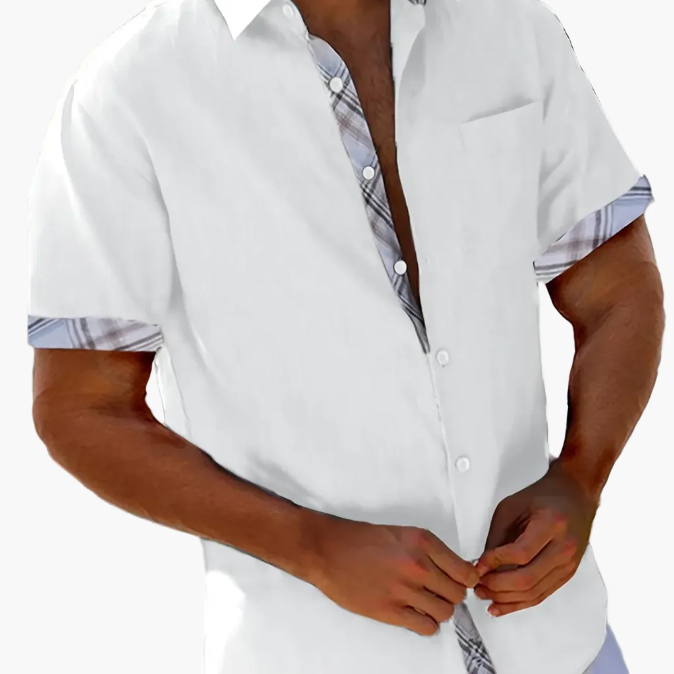 Chemise décontractée homme style plage à manches courtes – Look estival moderne - Image 15