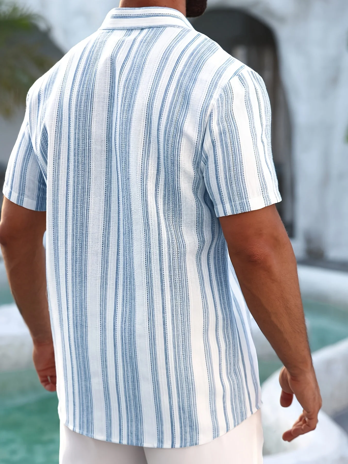 Chemise décontractée à manches courtes pour homme – Style estival élégant - Image 10