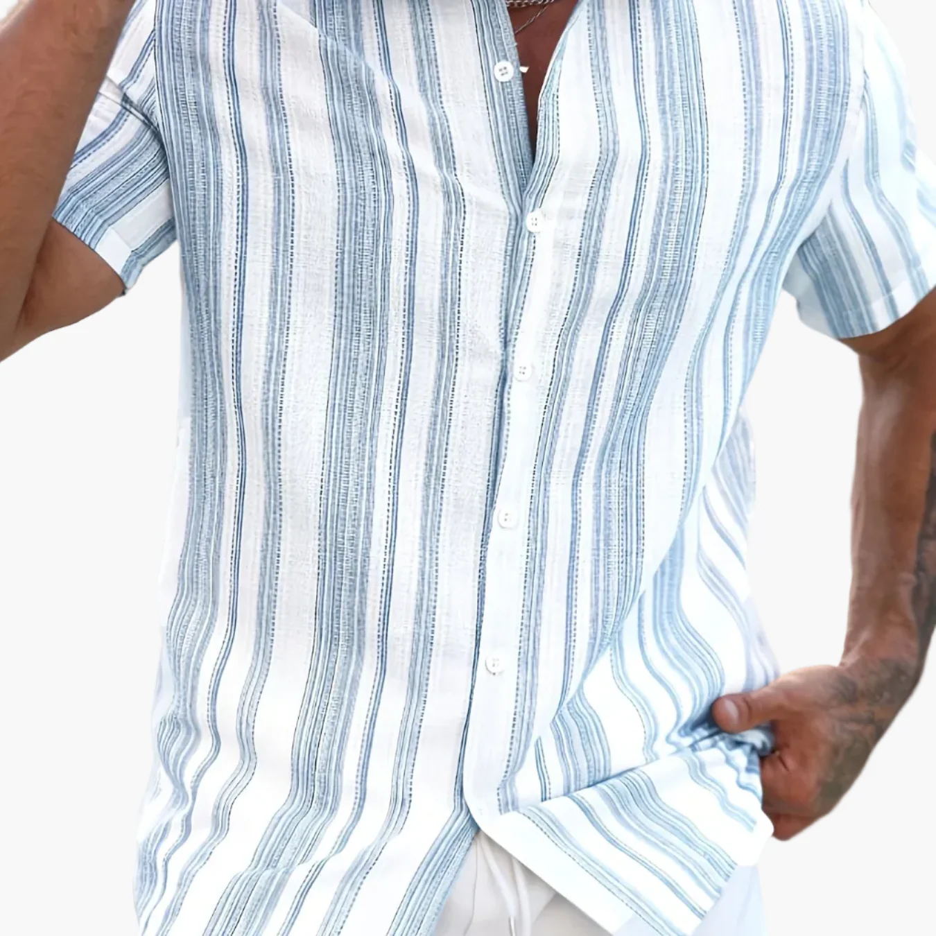 Chemise décontractée à manches courtes pour homme – Style estival élégant - Image 14