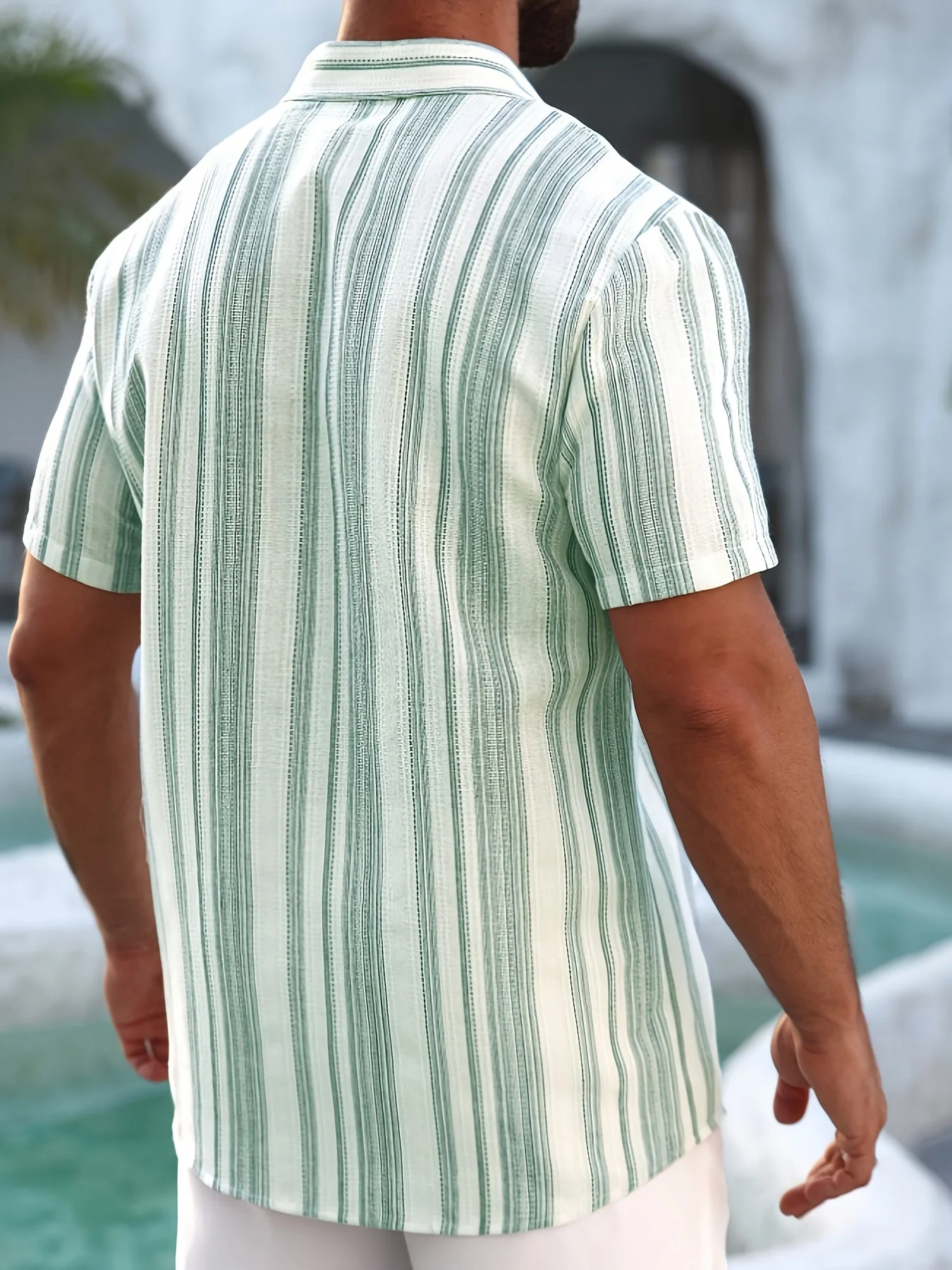 Chemise décontractée à manches courtes pour homme – Style estival élégant - Image 8