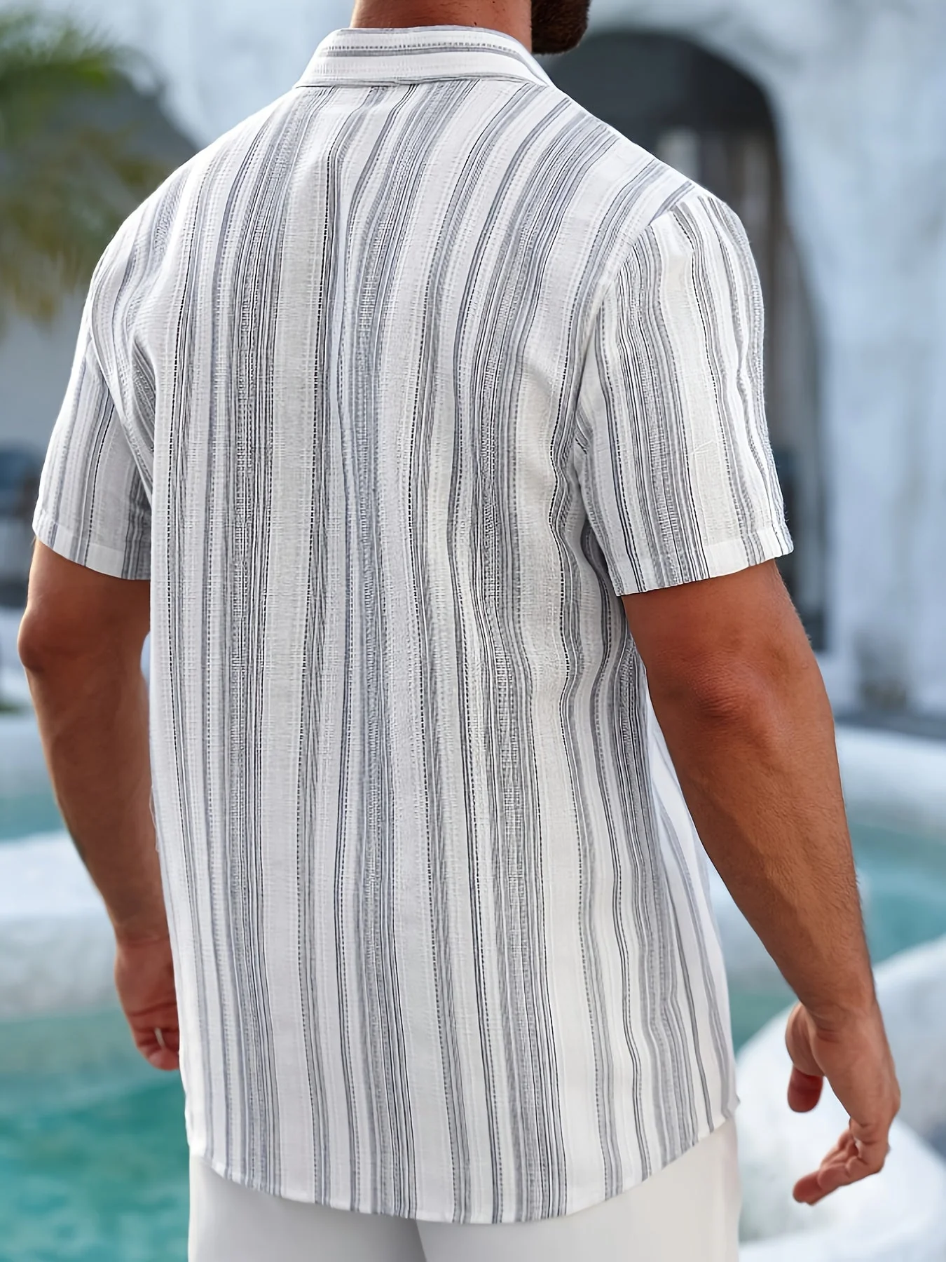 Chemise décontractée à manches courtes pour homme – Style estival élégant - Image 9