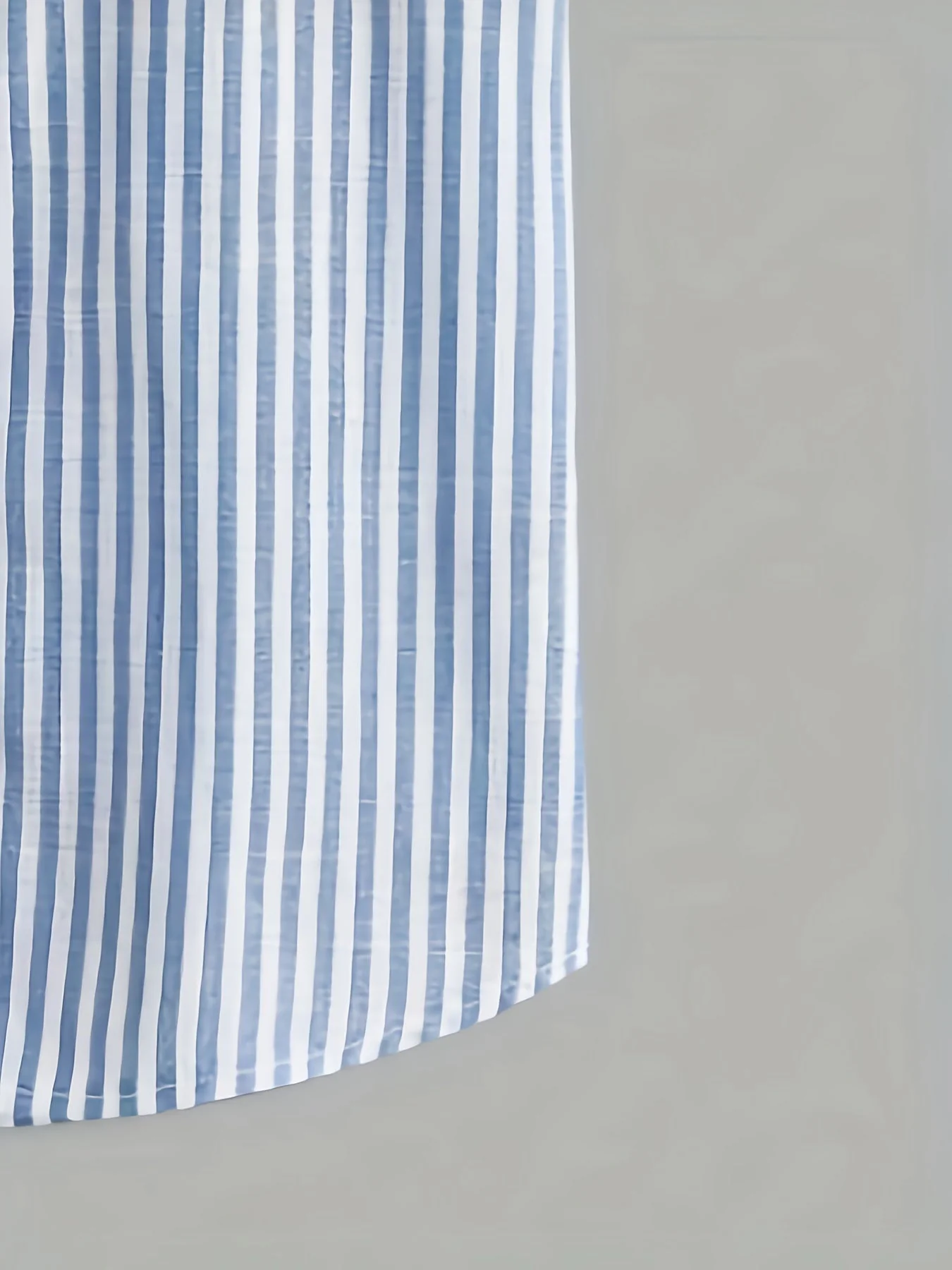 Chemise décontractée à manches courtes pour homme, style estival à rayures, col montant, idéale pour l'été - Image 5
