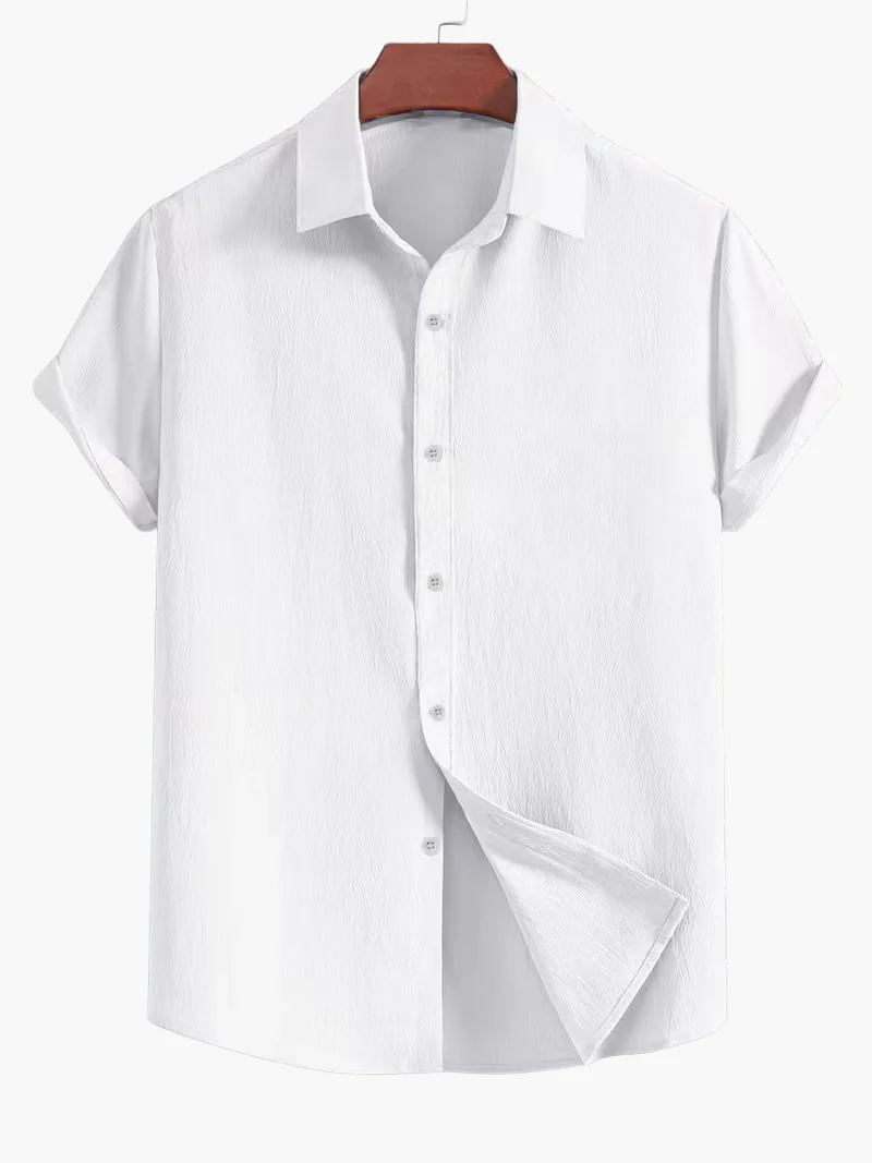 Chemise décontractée à manches courtes pour homme – Style estival urbain - Image 3