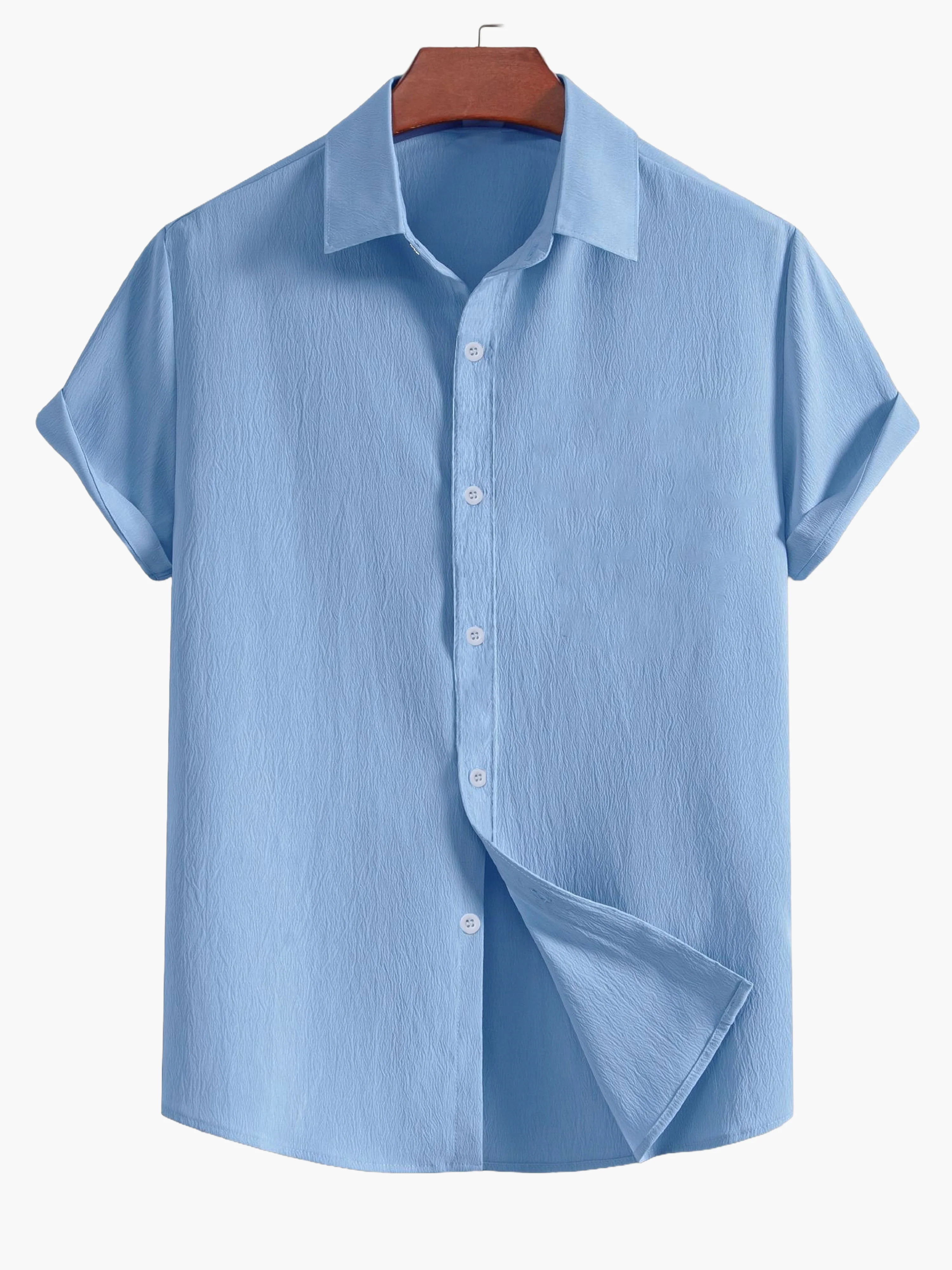 Chemise décontractée à manches courtes pour homme – Style estival urbain - Image 4