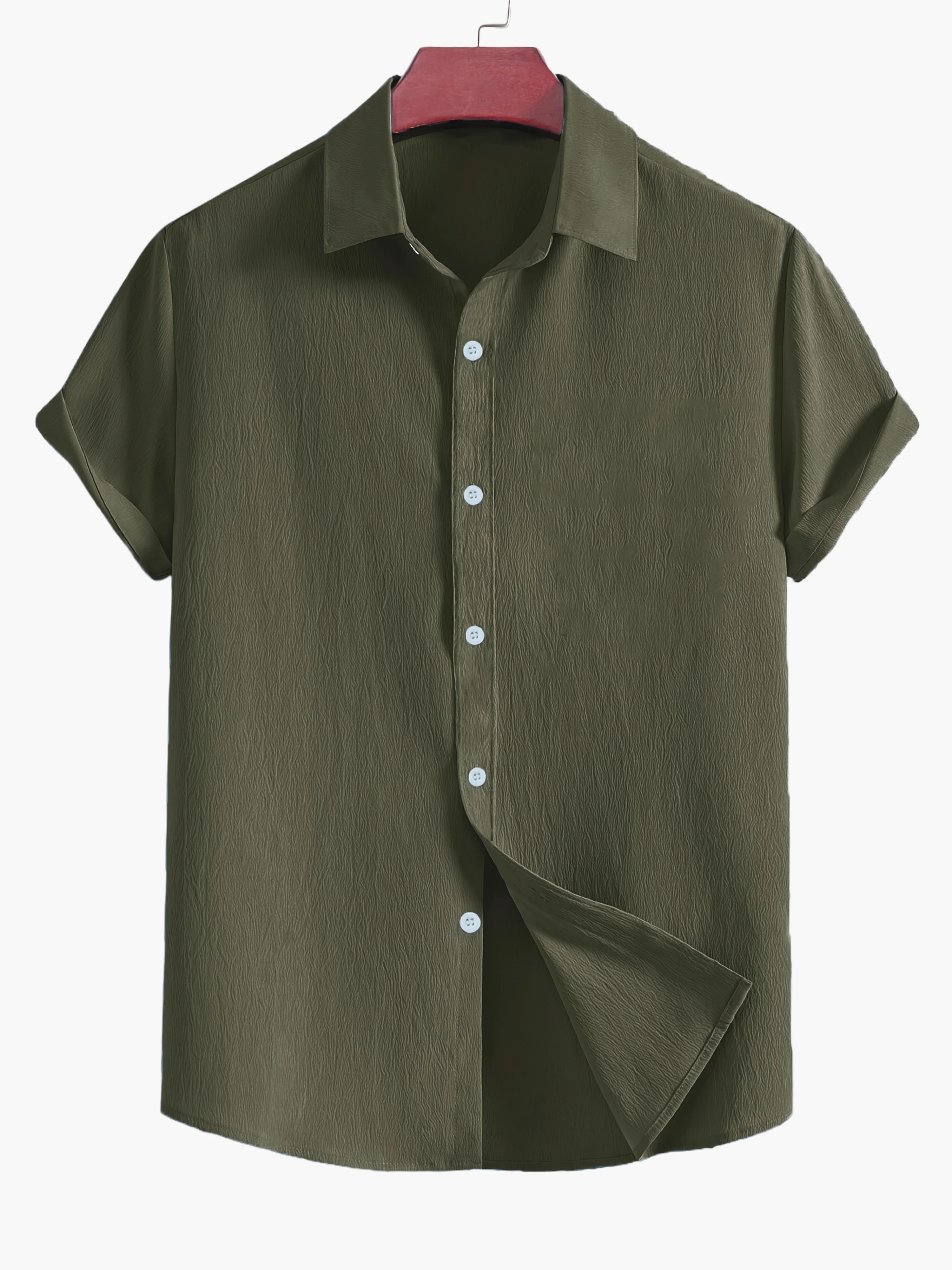 Chemise décontractée à manches courtes pour homme – Style estival urbain - Image 5