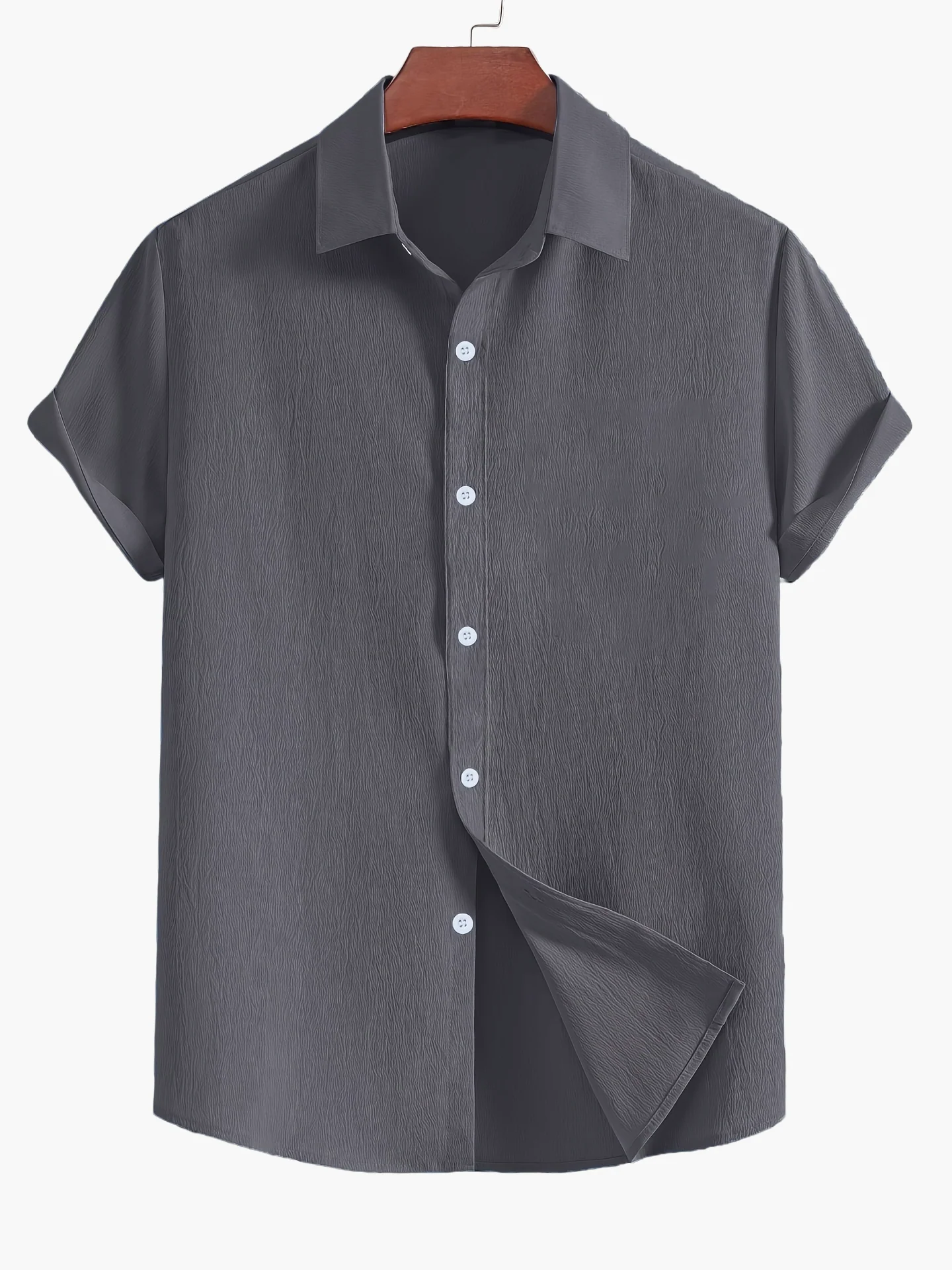 Chemise décontractée à manches courtes pour homme – Style estival urbain - Image 6