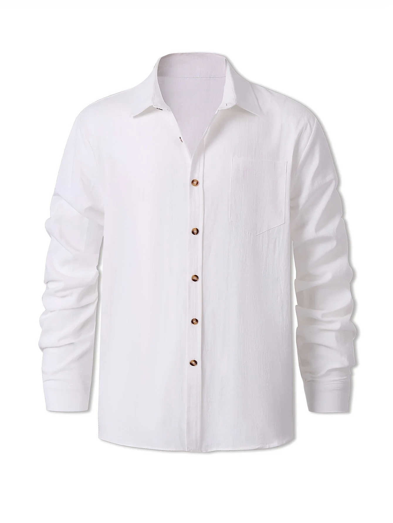 Chemise décontractée à manches longues pour homme style week-end élégant - Image 3