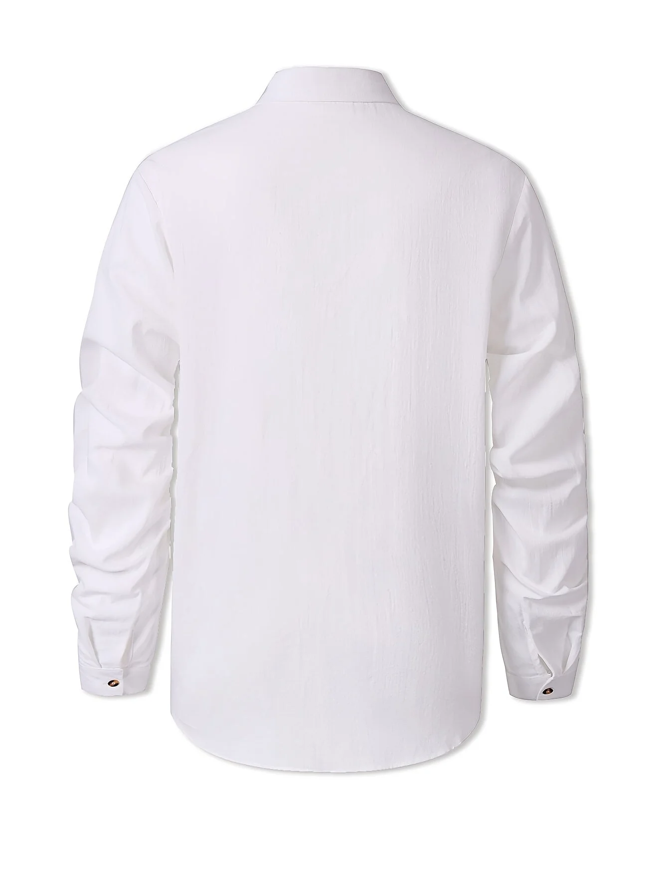 Chemise décontractée à manches longues pour homme style week-end élégant - Image 4