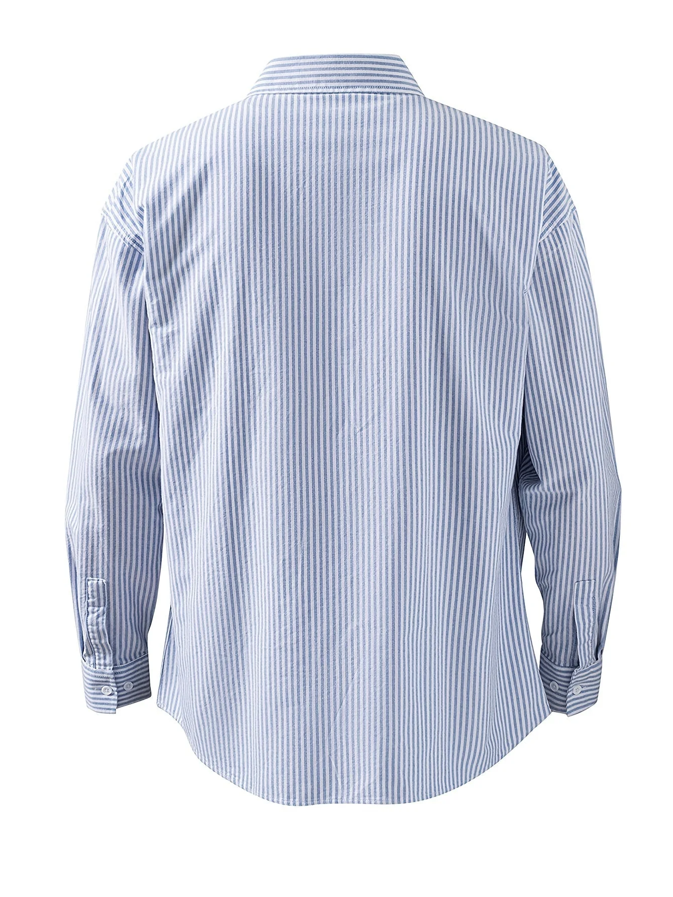 Chemise décontractée à rayures pour homme – Style polyvalent pour le quotidien et les loisirs - Image 4