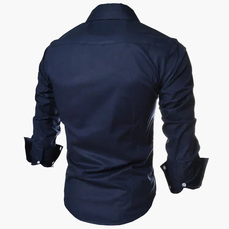 Chemise élégante habillée pour homme à manches longues style moderne - Image 2