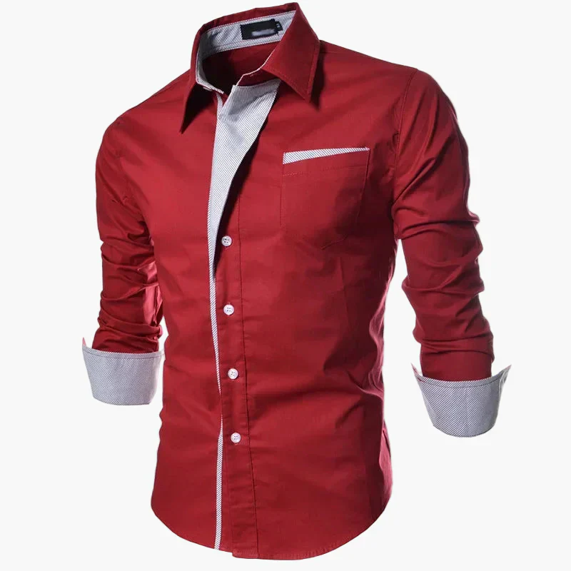 Chemise élégante habillée pour homme à manches longues style moderne - Image 4