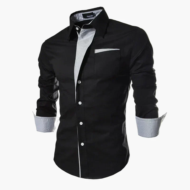 Chemise élégante habillée pour homme à manches longues style moderne - Image 7