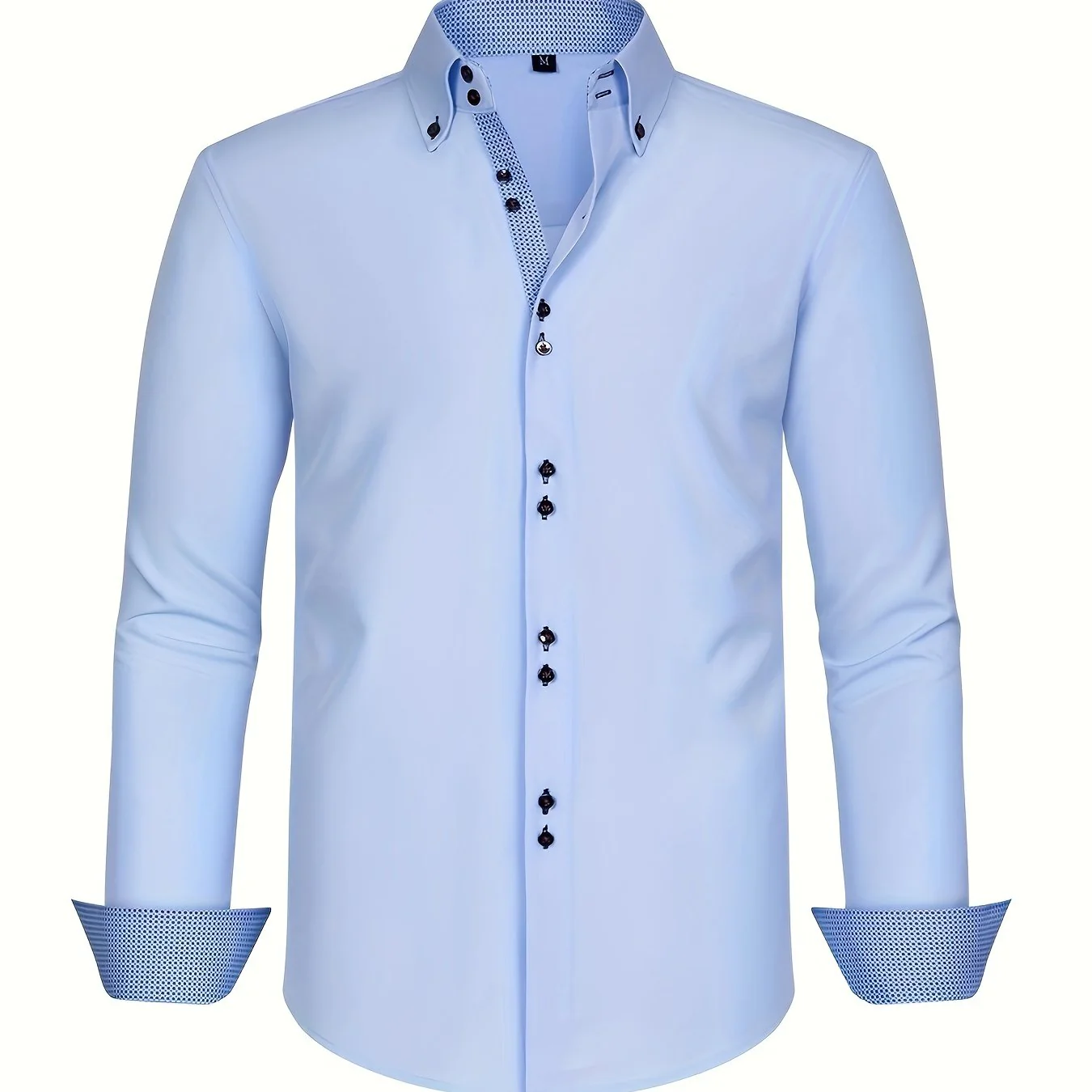 Chemise élégante homme manches longues style habillé bureau soirée - Image 11