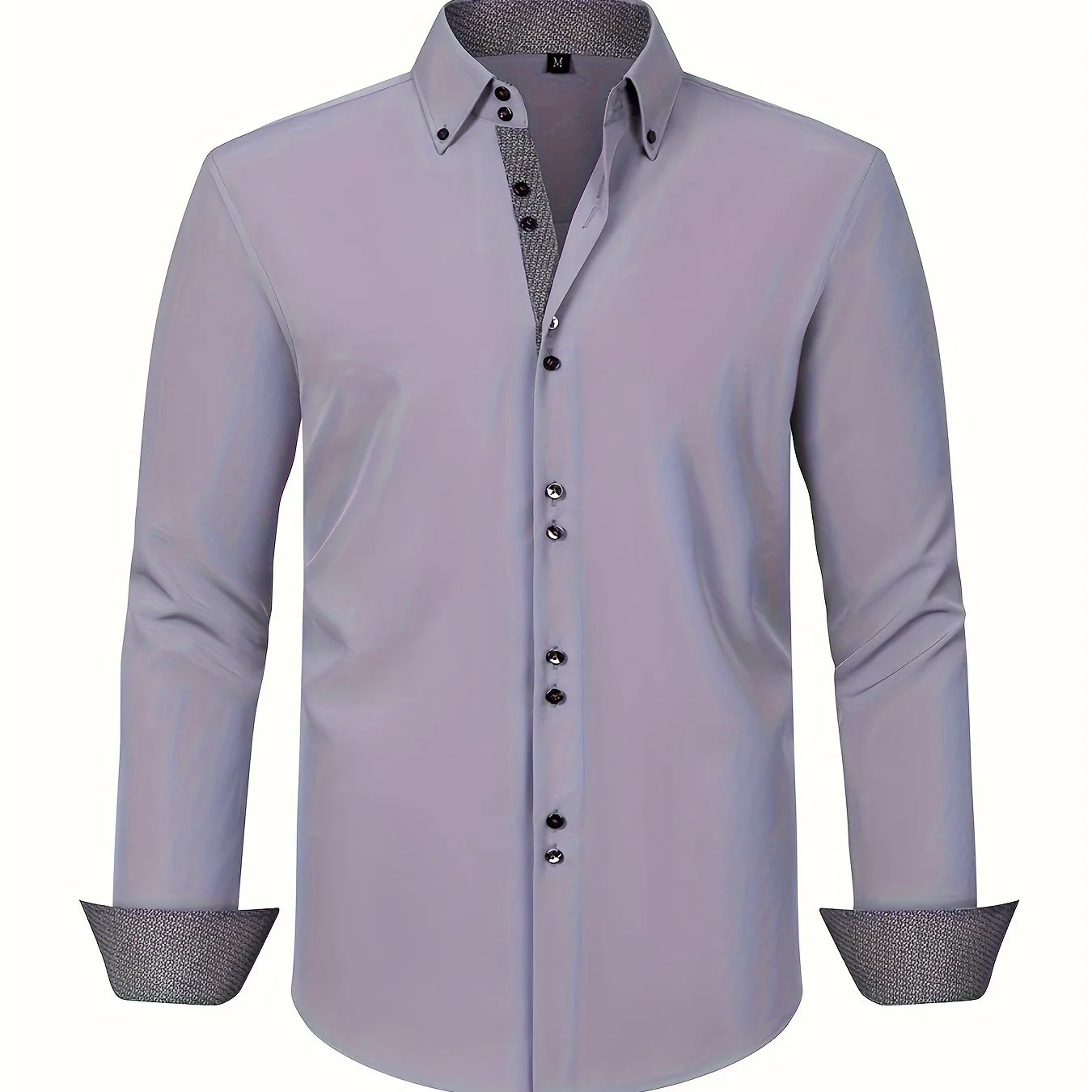 Chemise élégante homme manches longues style habillé bureau soirée - Image 14