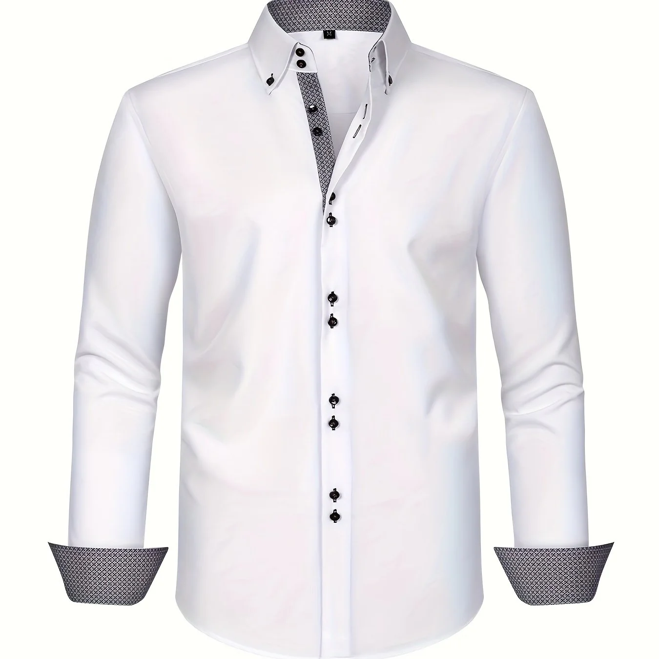 Chemise élégante homme manches longues style habillé bureau soirée - Image 17