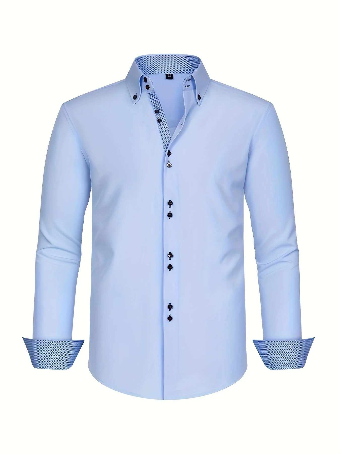 Chemise élégante homme manches longues style habillé bureau soirée - Image 3