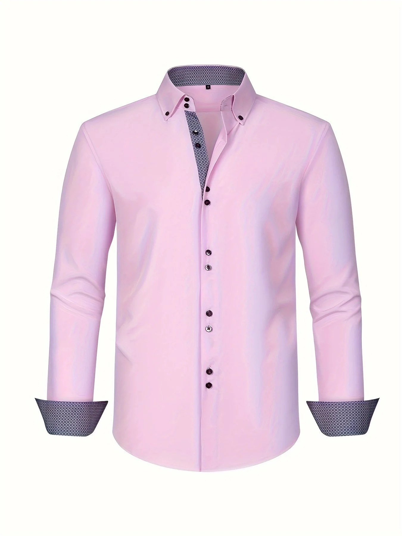 Chemise élégante homme manches longues style habillé bureau soirée - Image 5