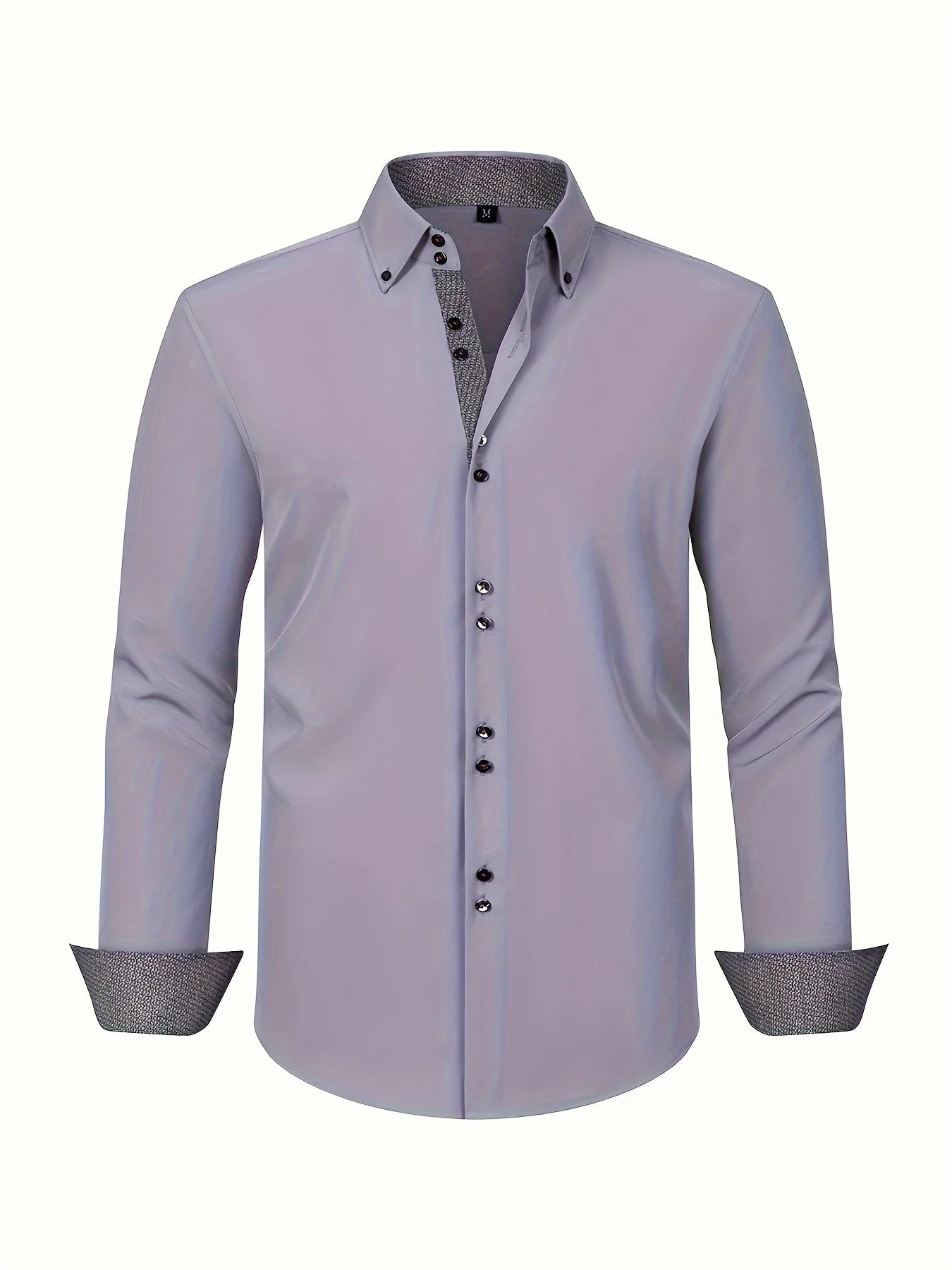 Chemise élégante homme manches longues style habillé bureau soirée - Image 6