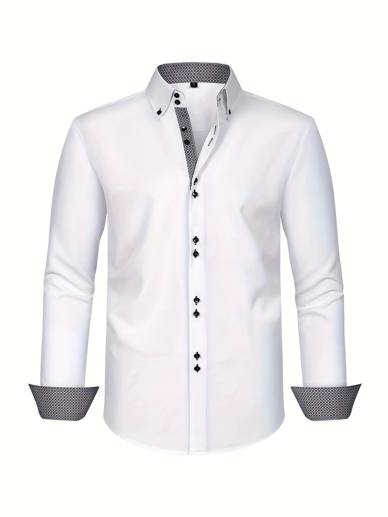 Chemise élégante homme manches longues style habillé bureau soirée - Image 7
