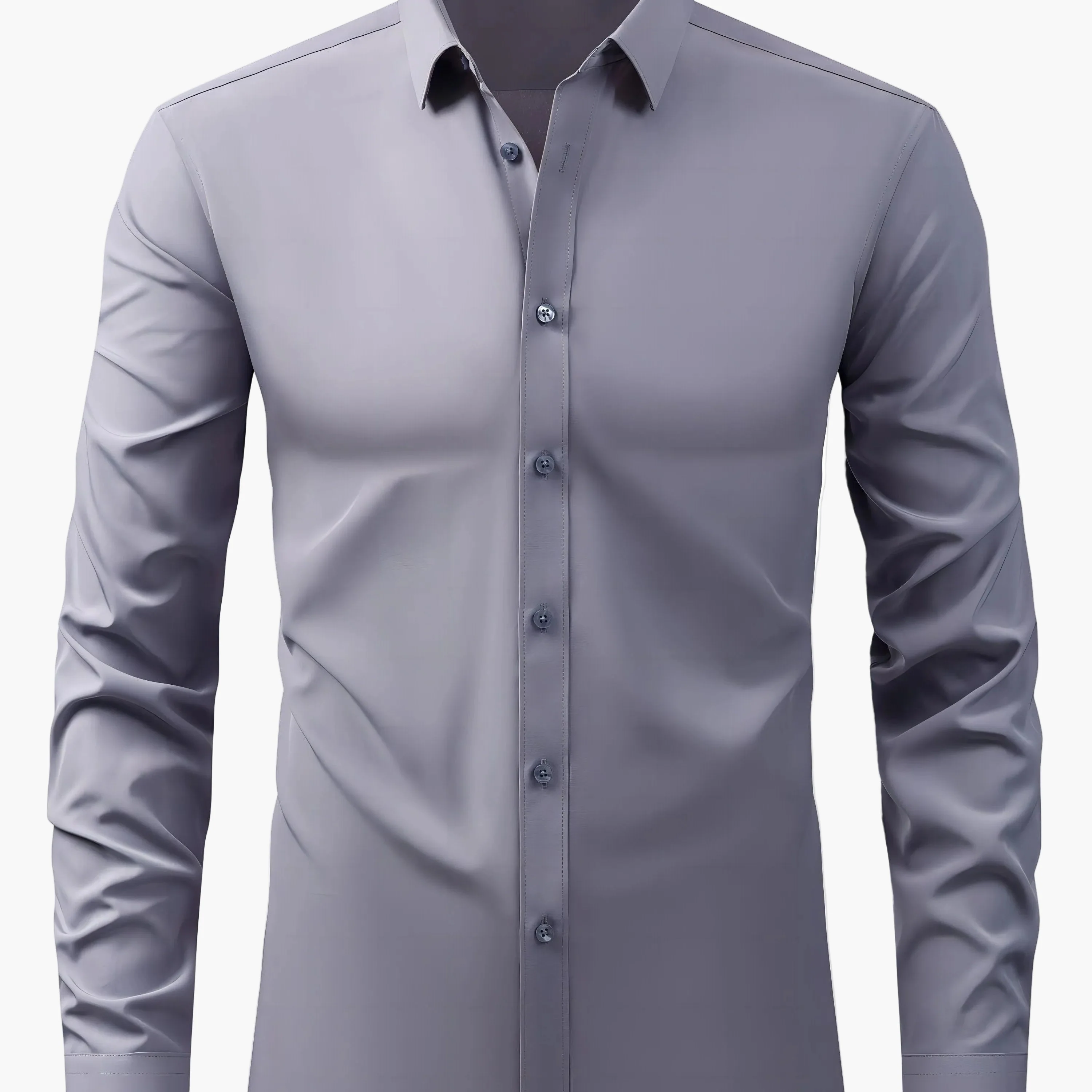 Chemise élégante pour homme à manches longues – Style habillé et décontracté - Image 12