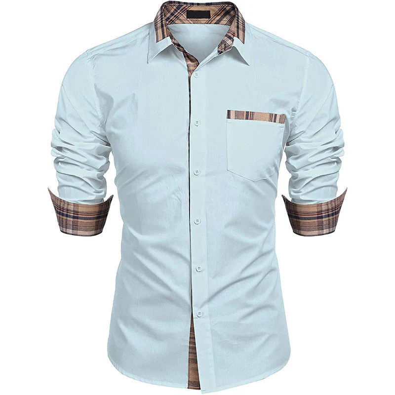 Chemise élégante homme style casual chic à col revers – Idéale pour bureau et sorties - Image 10