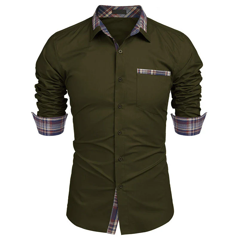 Chemise élégante homme style casual chic à col revers – Idéale pour bureau et sorties - Image 3