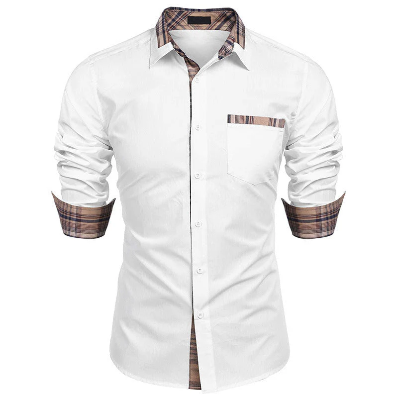 Chemise élégante homme style casual chic à col revers – Idéale pour bureau et sorties - Image 7