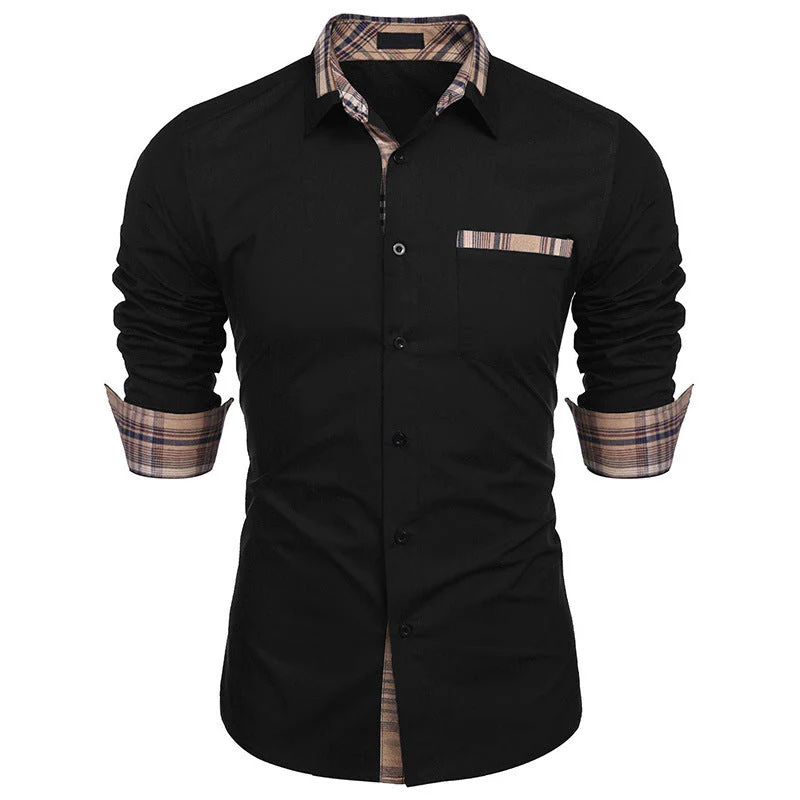 Chemise élégante homme style casual chic à col revers – Idéale pour bureau et sorties - Image 8