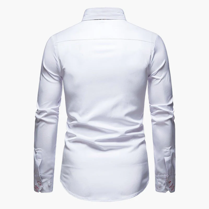 Chemise élégante à manches longues pour homme – Style moderne et raffiné pour occasions formelles et décontractées - Image 2