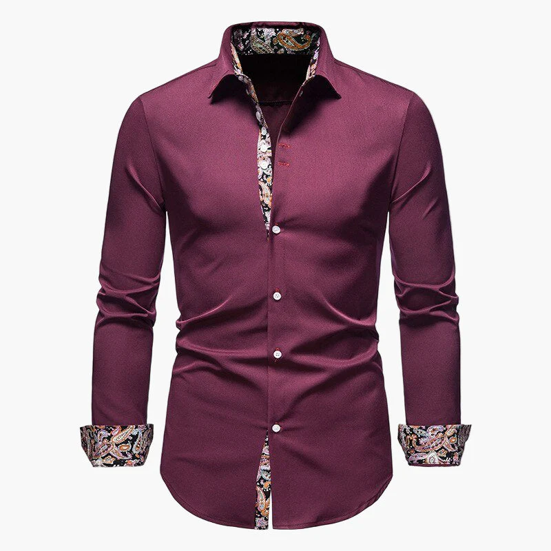 Chemise élégante à manches longues pour homme – Style moderne et raffiné pour occasions formelles et décontractées - Image 4