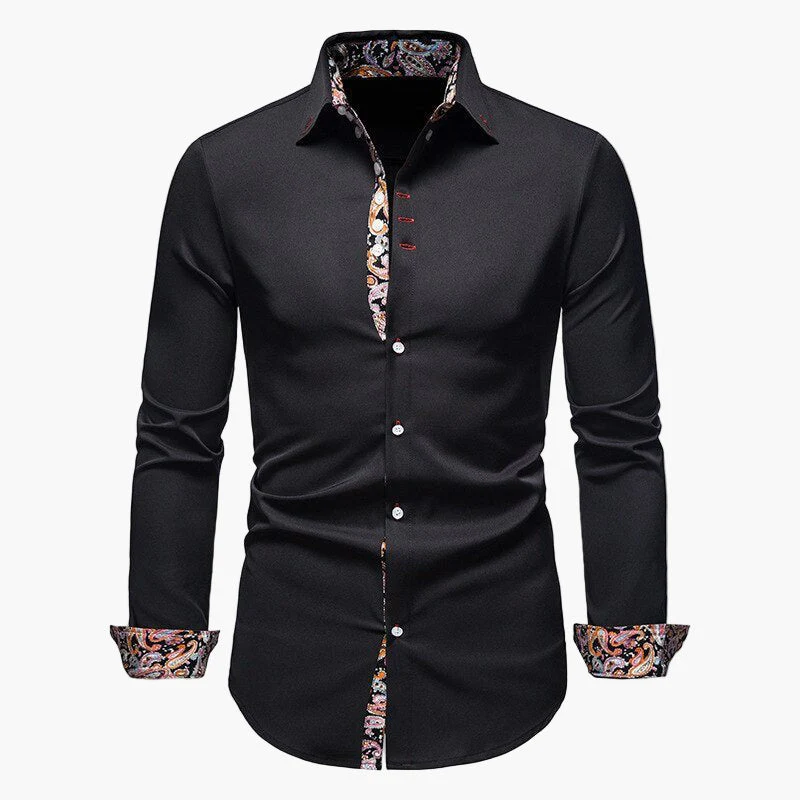 Chemise élégante à manches longues pour homme – Style moderne et raffiné pour occasions formelles et décontractées - Image 5