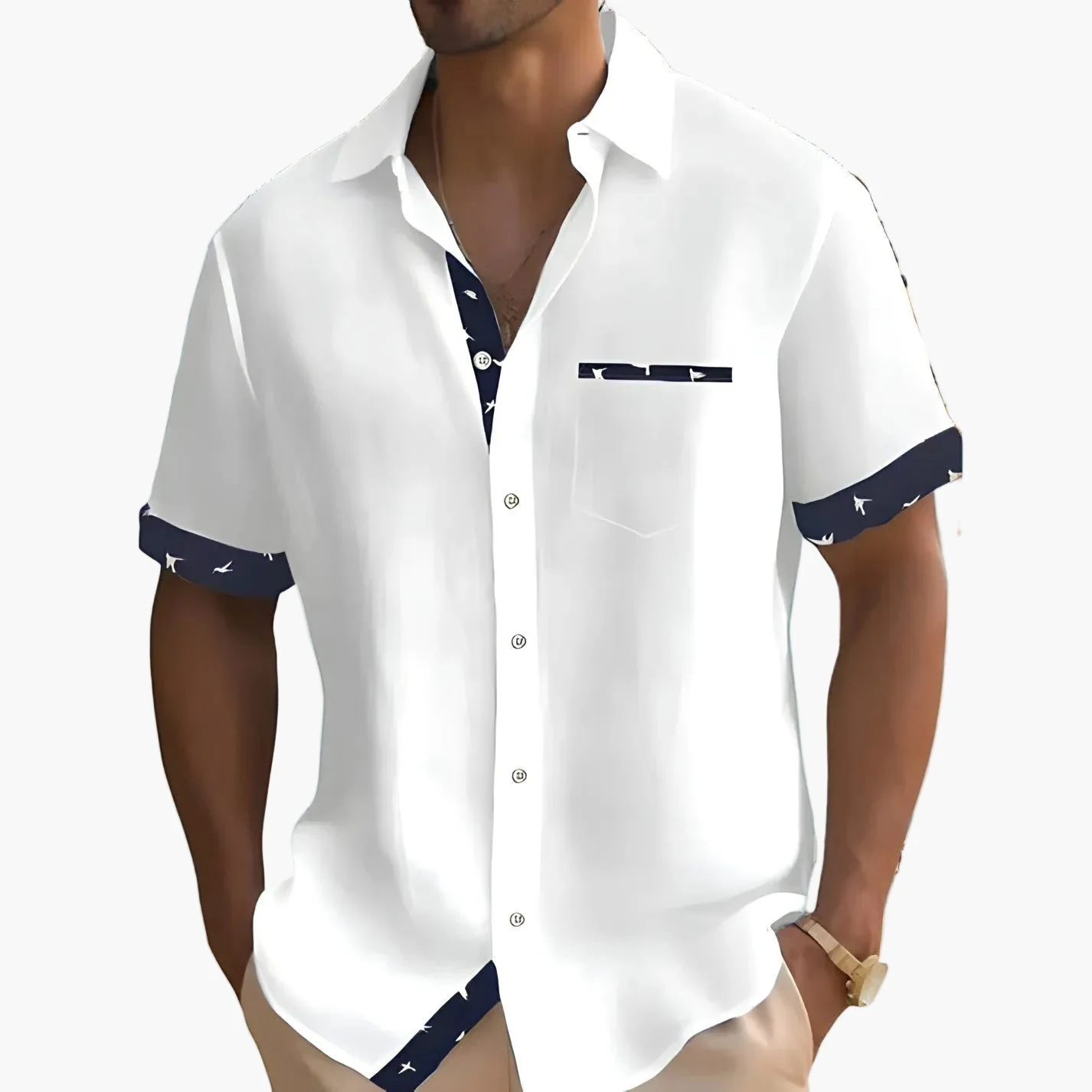 Chemise d'été décontractée pour homme, style moderne et élégant, idéale pour les sorties et les événements - Image 2