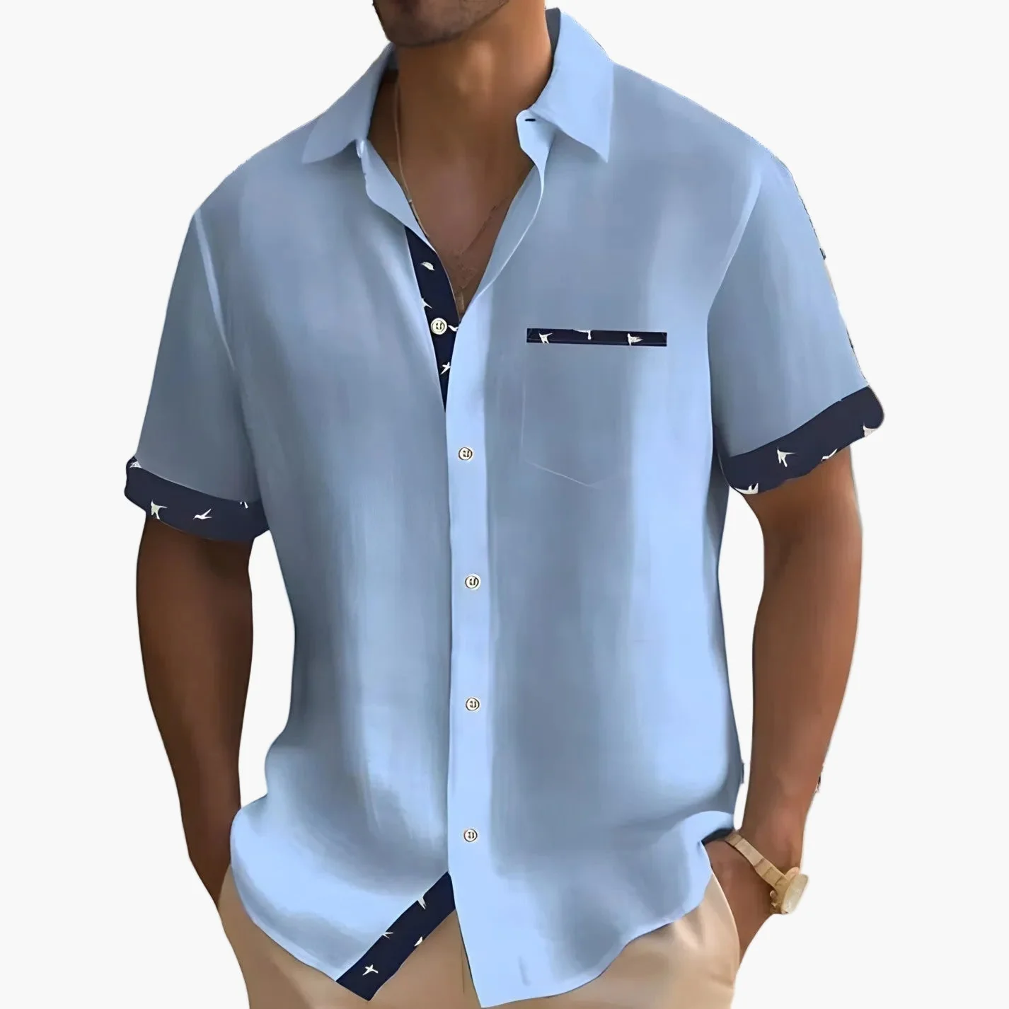 Chemise d'été décontractée pour homme, style moderne et élégant, idéale pour les sorties et les événements - Image 3