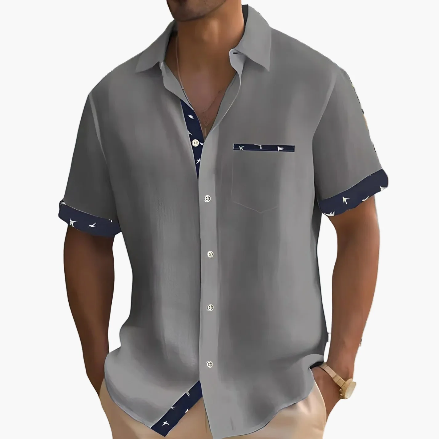 Chemise d'été décontractée pour homme, style moderne et élégant, idéale pour les sorties et les événements - Image 4