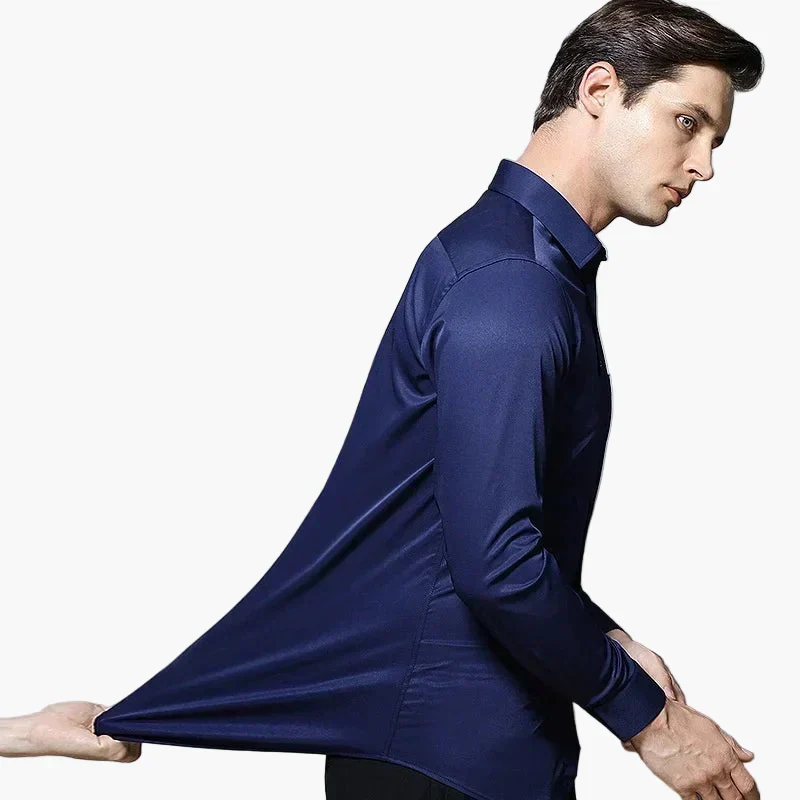 Chemise habillée extensible pour homme - Style élégant et confortable pour affaires et occasions spéciales - Image 2