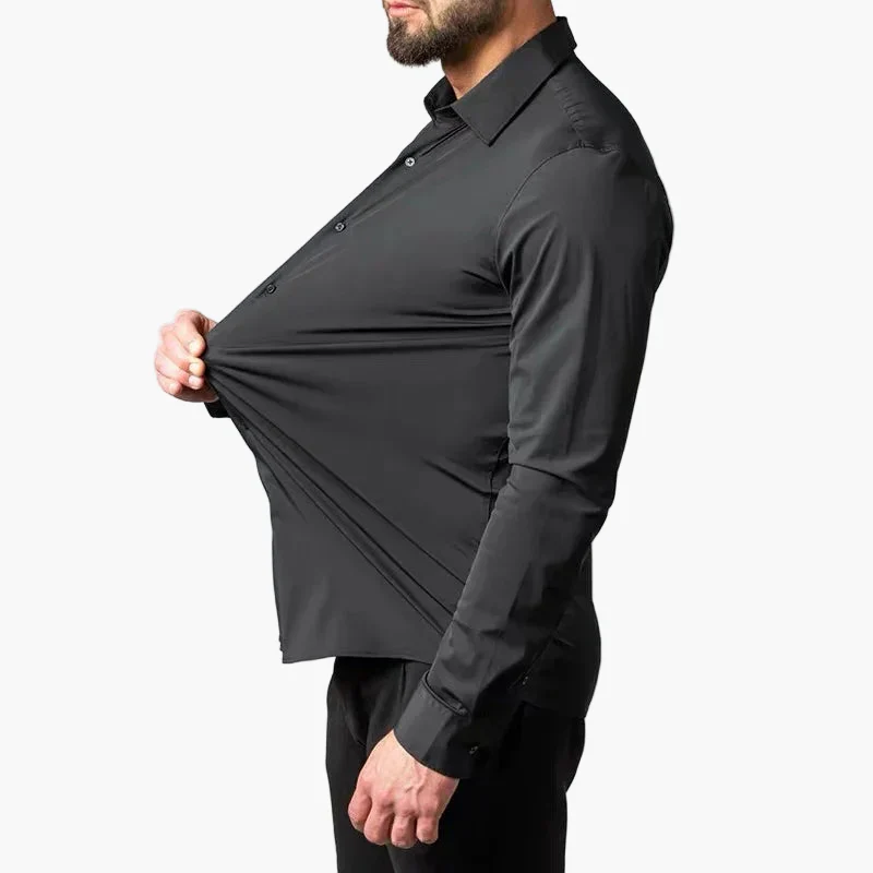 Chemise habillée extensible pour homme - Style élégant et confortable pour affaires et occasions spéciales - Image 3