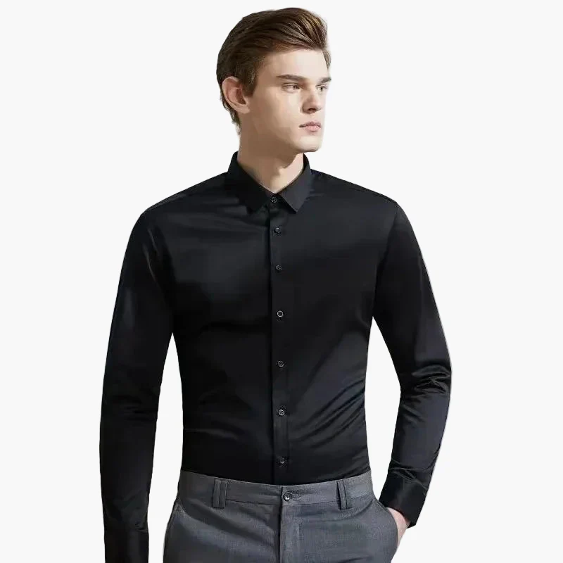Chemise habillée extensible pour homme - Style élégant et confortable pour affaires et occasions spéciales - Image 4