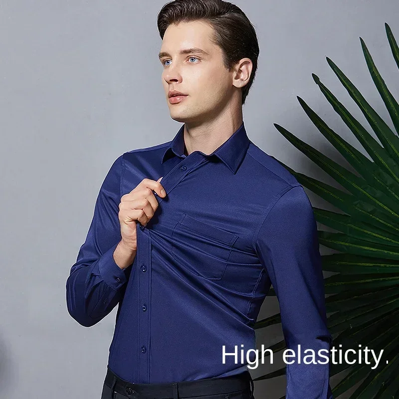 Chemise habillée extensible pour homme - Style élégant et confortable pour affaires et occasions spéciales - Image 5