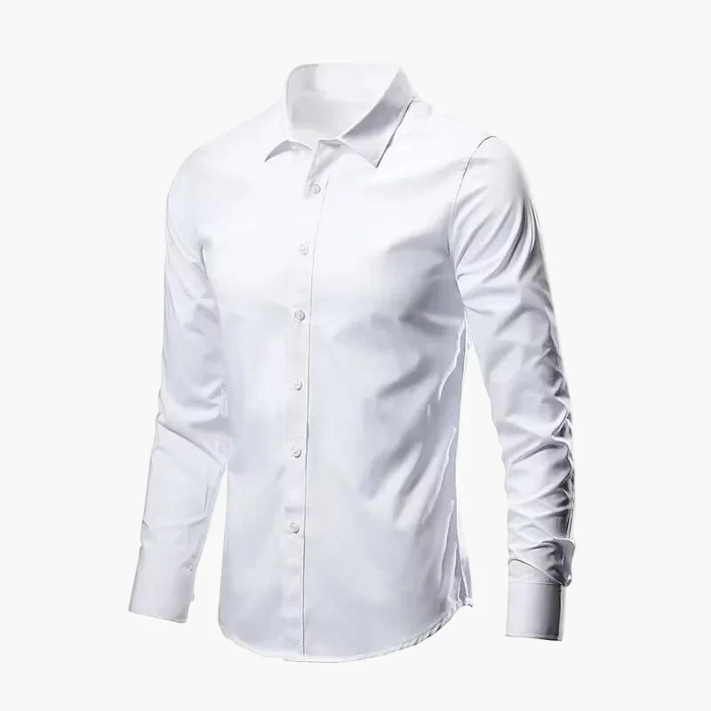 Chemise habillée homme manches longues coupe ajustée pour bureau et occasions formelles - Image 2