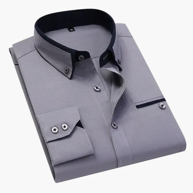 Chemise habillée homme style business élégante à manches longues - Image 4