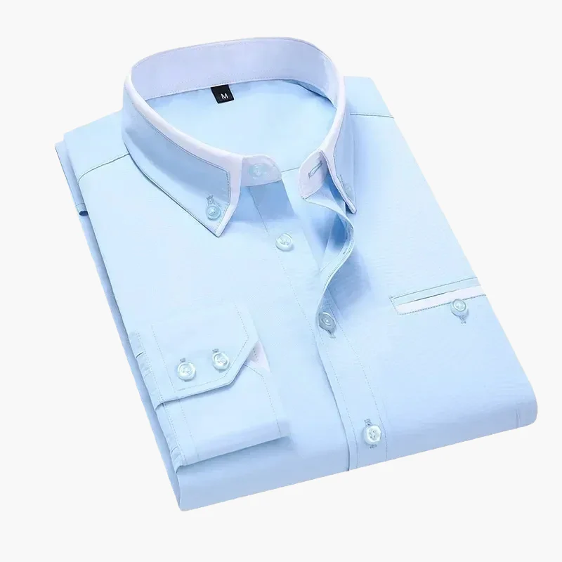 Chemise habillée homme style business élégante à manches longues - Image 5